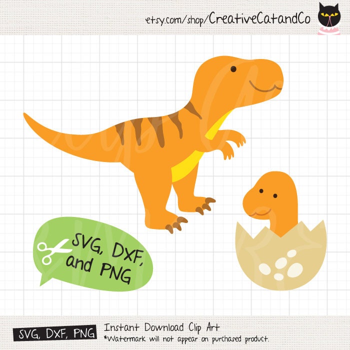 Cute Dinosaur t rex SVG Files for Cricut or Silhouette T ...