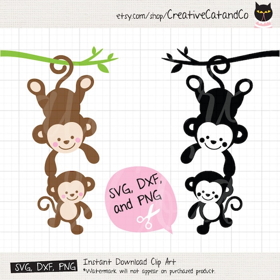 Free Free 279 Silhouette Baby Monkey Svg SVG PNG EPS DXF File