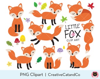 Animal Clipart Woodland Clipart Choose Happy Animal Graphics COMMERCIAL USE Fox Graphics Be Brave Hand Drawn Clipart Fox Clipart