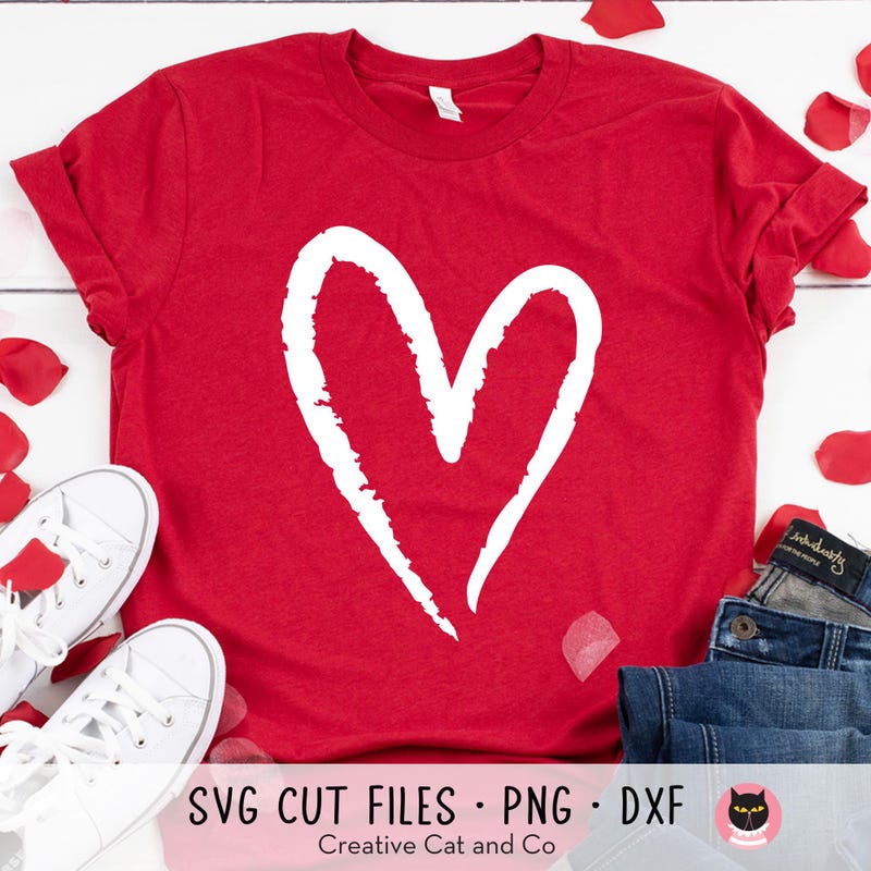 Distressed Heart Svg - Etsy