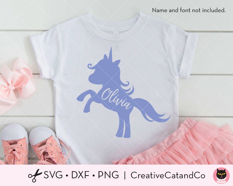 Download Unicorn Silhouette SVG DXF Cuttable Cute Baby Unicorn | Etsy