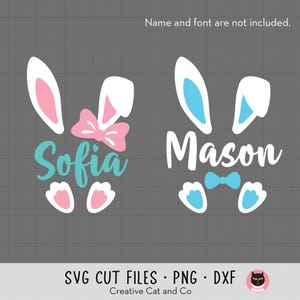 Osterhase SVG Osterhase SVG Kaninchen Ohren Mädchen Junge Osterhase Split Monogramm Kind Ostern Shirt Design svg Dxf Cut Files für Cricut und Silhouette