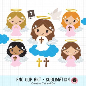 女の子の天使の PNG クリップアート、洗礼のクリップアート、十字架を持つ小さな天使、黒人の女の子、子供、子供の天使、招待状、お知らせ