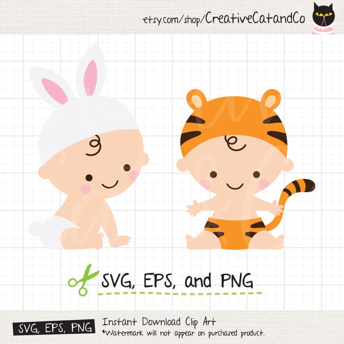 Download Baby Tiger svg Baby Bunny svg Baby Rabbit svg Files for ...