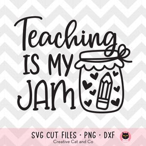 Lehre ist mein Jam-Svg, Png, Lehrer-Shirt-Design-Svg, Lehrer-Geschenk-Svg-Schnitt-Datei für Cricut und Silhouette, Sublimations- Png