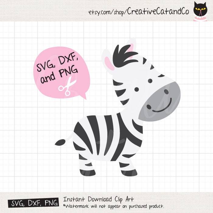Download Zebra SVG DXF Files for Cricut Silhouette Cute Baby Zebra ...