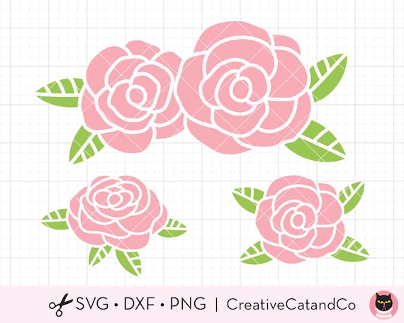 Download Rose Flower Svg Dxf Files For Cricut And Silhouette Spring Etsy