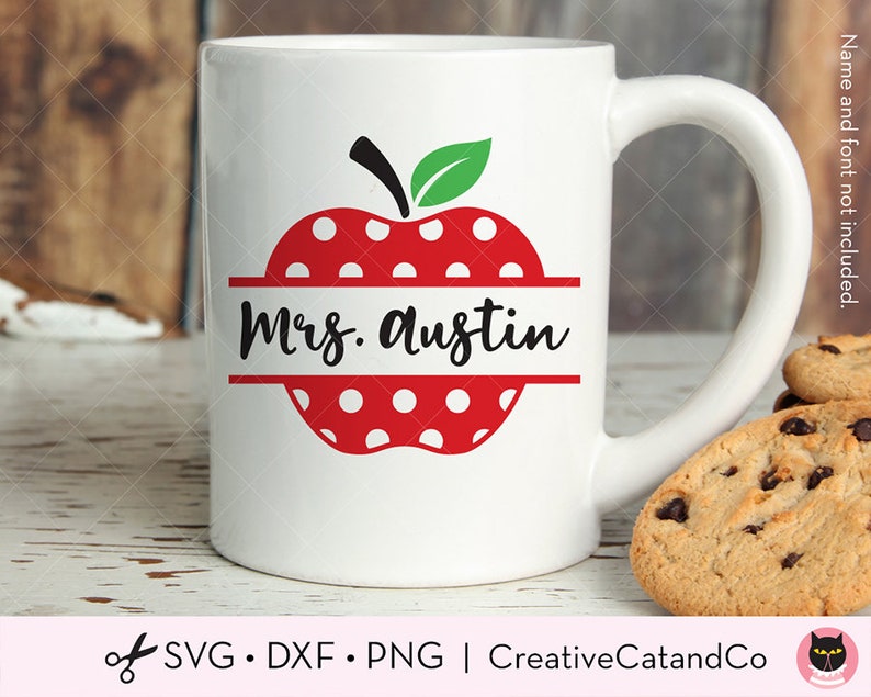 Download Split Apple Svg Teacher Apple Monogram Frame Svg Split ...