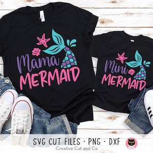 Mermaid Mama Svg, Mermaid Girl Svg, Mermaid Party Svg, Happy Birthday Svg, Birthday Girl Svg