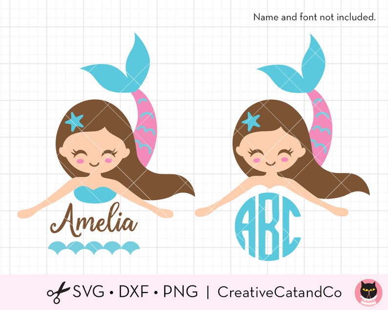 Free Free 305 Little Mermaid Monogram Svg SVG PNG EPS DXF File