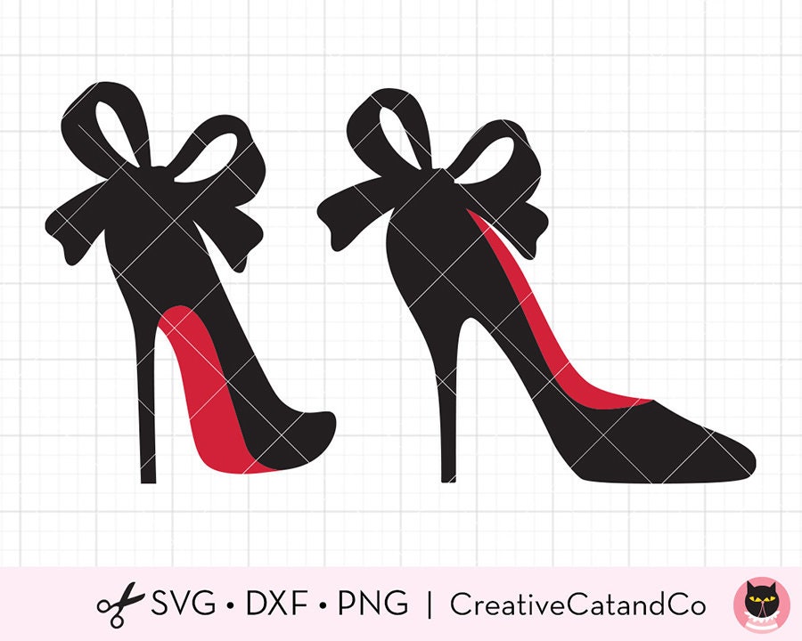 Red High Heel Shoes With Bows