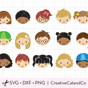 African American Kids Faces Clipart Digital Vector Girl Etsy African American Kids Faces Clipart Digital Vector Girl Etsy