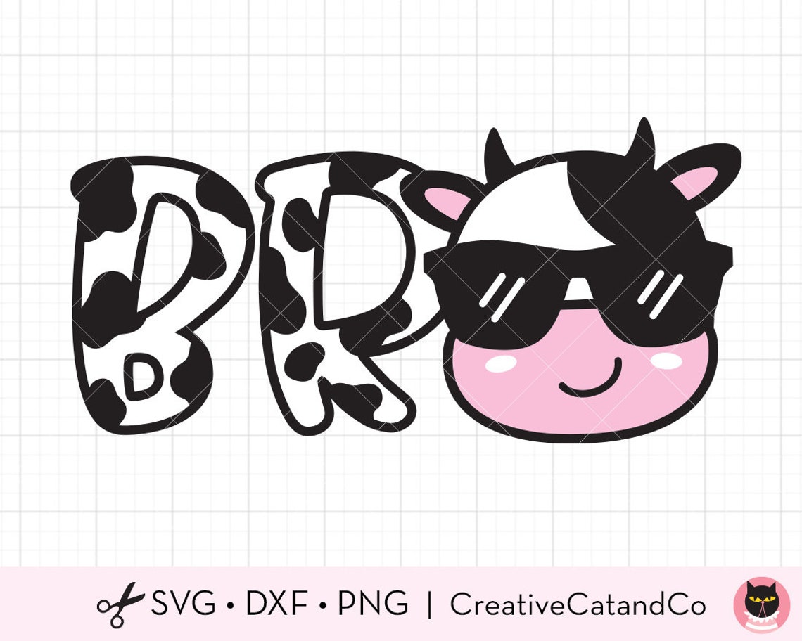 Cow Brother Svg Cow Bro Svg Png Sublimation Big Brother Etsy France
