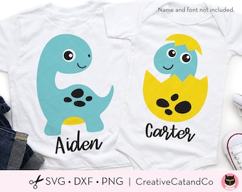 Baby Dinosaur SVG Big Brother Little Baby Brother Sibling Dinosaur Babysaurus Brothersaurus Just Hatched Cute Baby Dinosaur Svg Dxf Clipart