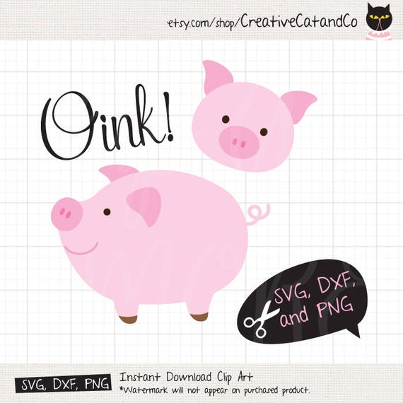 Download Pig SVG Files for Cricut or Silhouette File Cute Pig Face SVG | Etsy