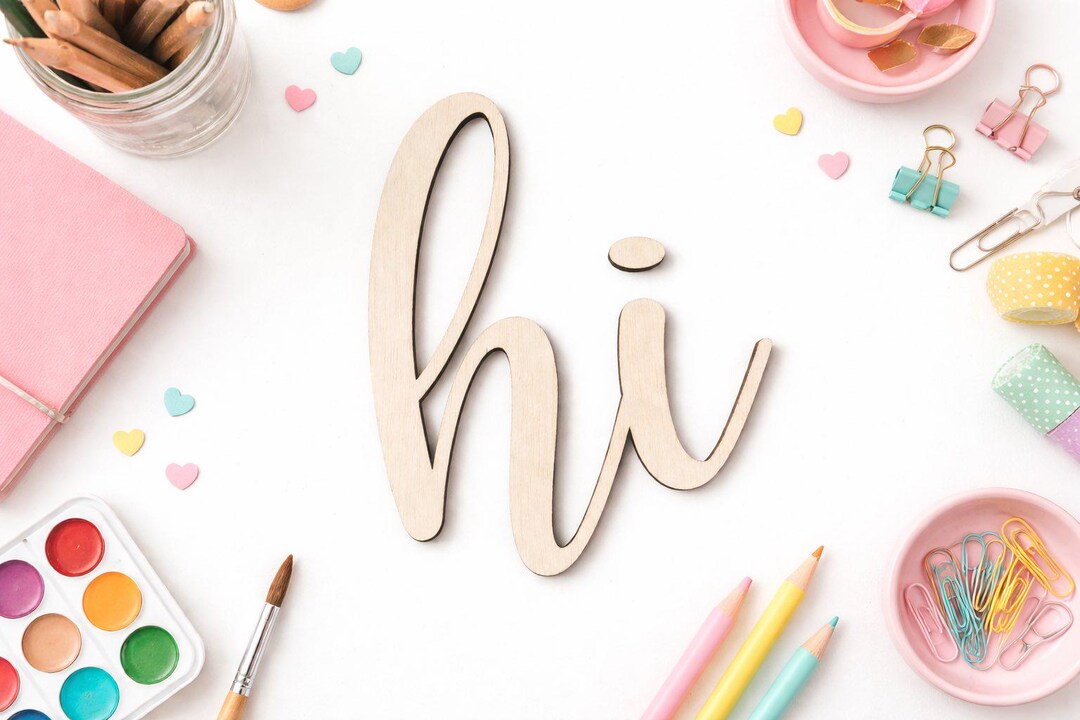 6"-12" Hi Script Wood Cutout - Unfinished - Etsy