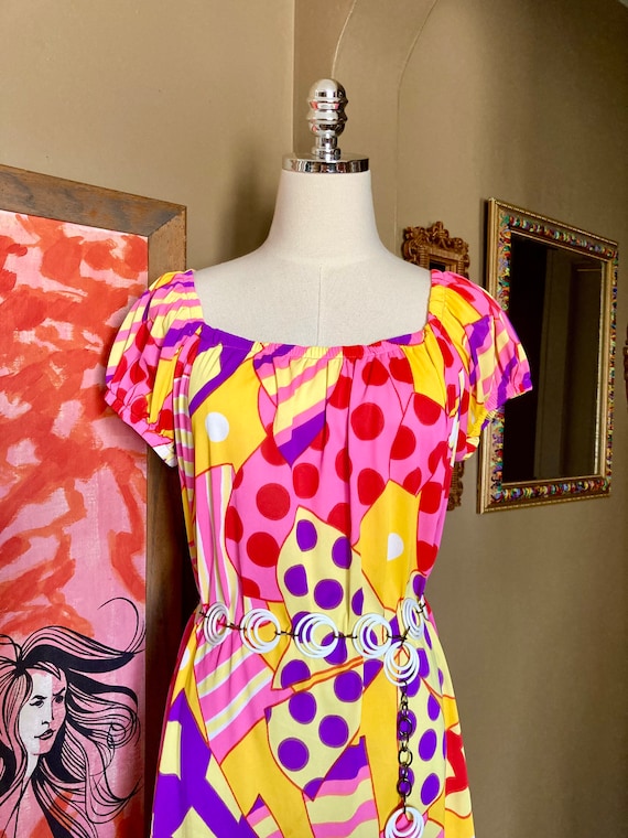 Vintage 60s/70s Psychedelic Mod Mini Cole of Cali… - image 3