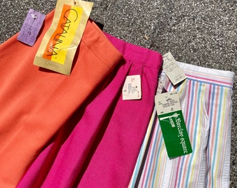 YOU PICK / Deadstock Vintage Skirt / Vintage Coral Salmon Catalina Skirt / Vintage Pink Boston Traveler Skirt / VTG Candy Stripe Skirt