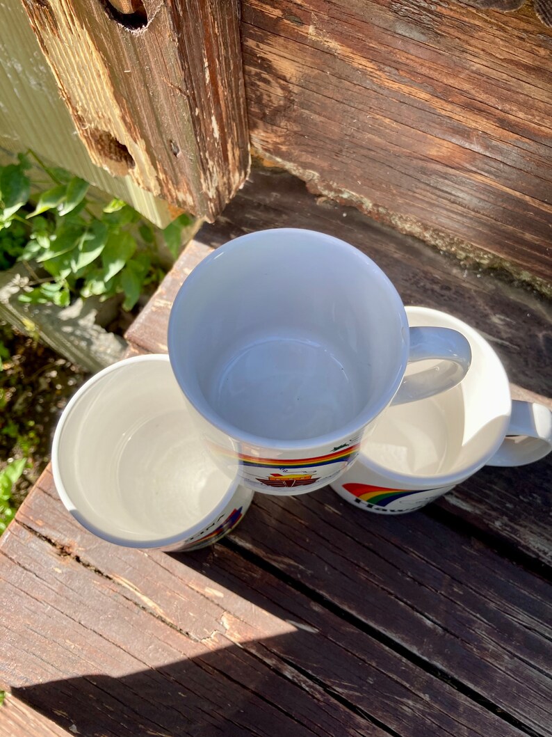 YOU PICK / Vintage Rainbow Mug / Vintage Hawaii Rainbow Mug / Vintage North Carolina Rainbow Mug / Vintage Rainbow Boat Mug bild 6