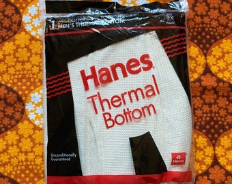 Vintage 90s NOS Men’s Hanes Thermal Bottom / Vintage Long Johns Bottom / Vintage Long Underwear / Vintage Thermal Long Underwear
