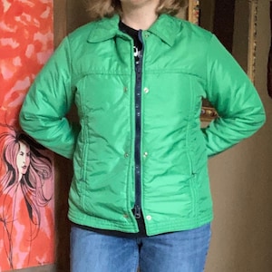 Vintage 70s Green & Blue Ski Jacket / 1970s Blue Ski Coat / Vintage Ski Jacket / Vintage Blue Ski Jacket / Vintage CB Sports Ski Coat M