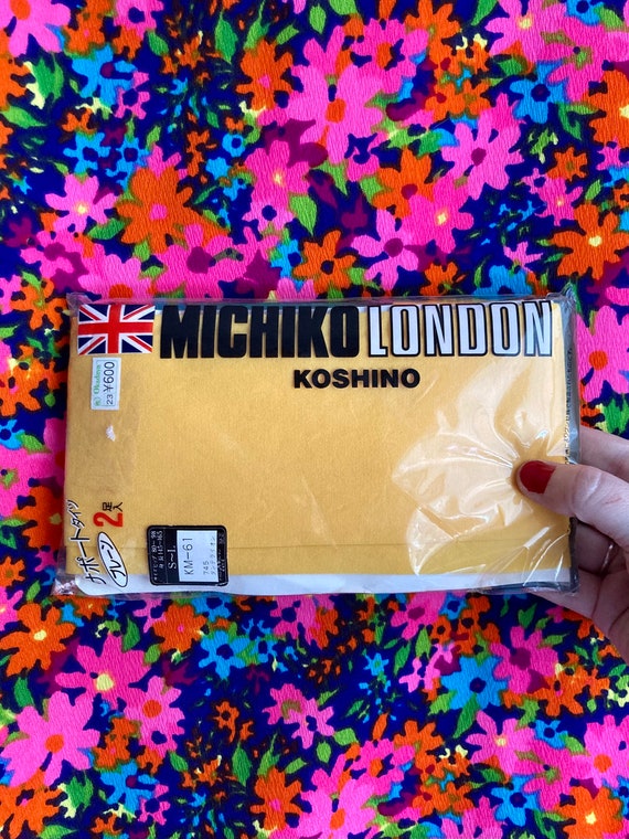 Vintage 90s Michiko London Koshino Yellow Tights … - image 5