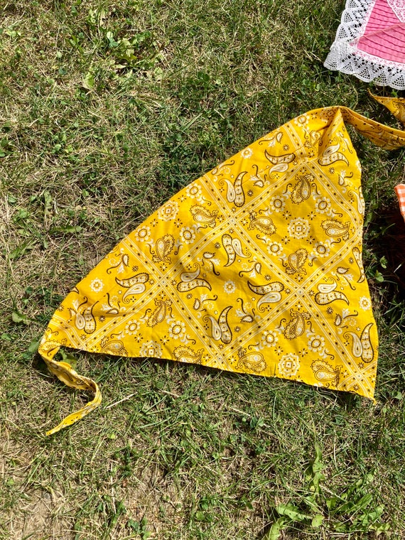 YOU PICK / Vintage 70s Hair Scarf Bandanna / Vint… - image 5