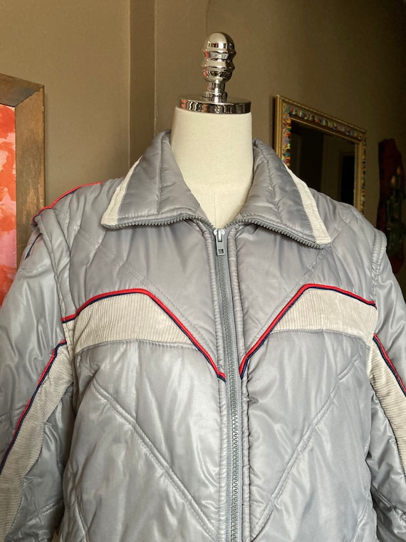 Vintage 70s Gray Alpine Ski Jacket / 1970s Gray Co