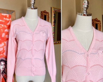 トップス Vintage cottonknit cardigan 70s Vintage cotton knit cardigan, 70s