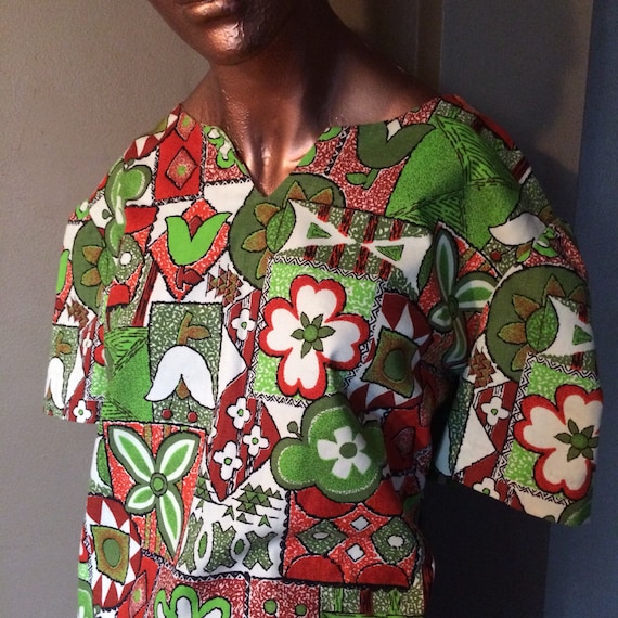 Vintage 60s Boho Dress / Boho Tunic Dress / 60s Tu
