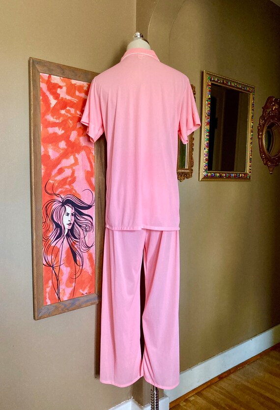 Vintage 60s Pink Nylon Kmart Pajama Set / 60s Pin… - image 7