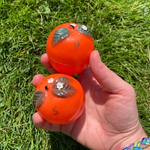 Vintage Plastic Orange Salt and Pepper Shakers / Vintage Souvenir Oranges Salt & Pepper Shakers