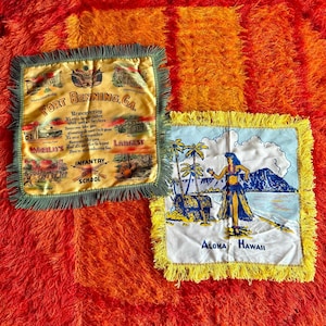 40’s〜50’s Souvenir pillow case Vintage 40s Satin Souvenir Pillow Case Cover - Etsy