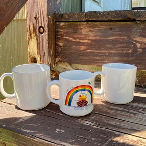 YOU PICK / Vintage Rainbow Mug / Vintage Hawaii Rainbow Mug / Vintage North Carolina Rainbow Mug / Vintage Rainbow Boat Mug bild 4