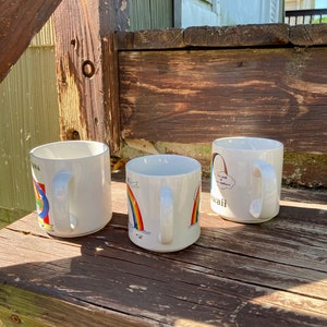 YOU PICK / Vintage Rainbow Mug / Vintage Hawaii Rainbow Mug / Vintage North Carolina Rainbow Mug / Vintage Rainbow Boat Mug bild 3