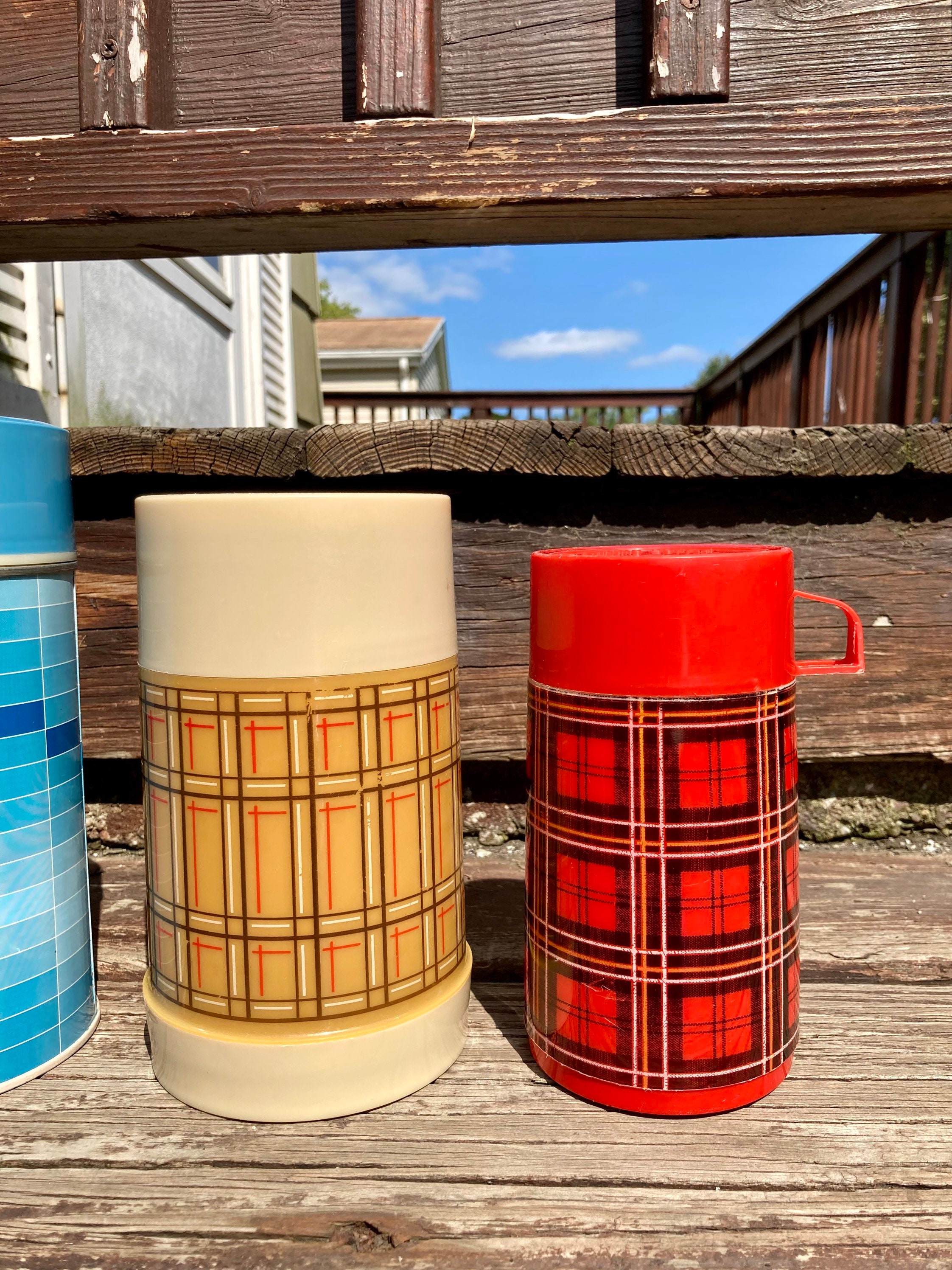 Thermos brand,red plaid – Fabric Scout Studio