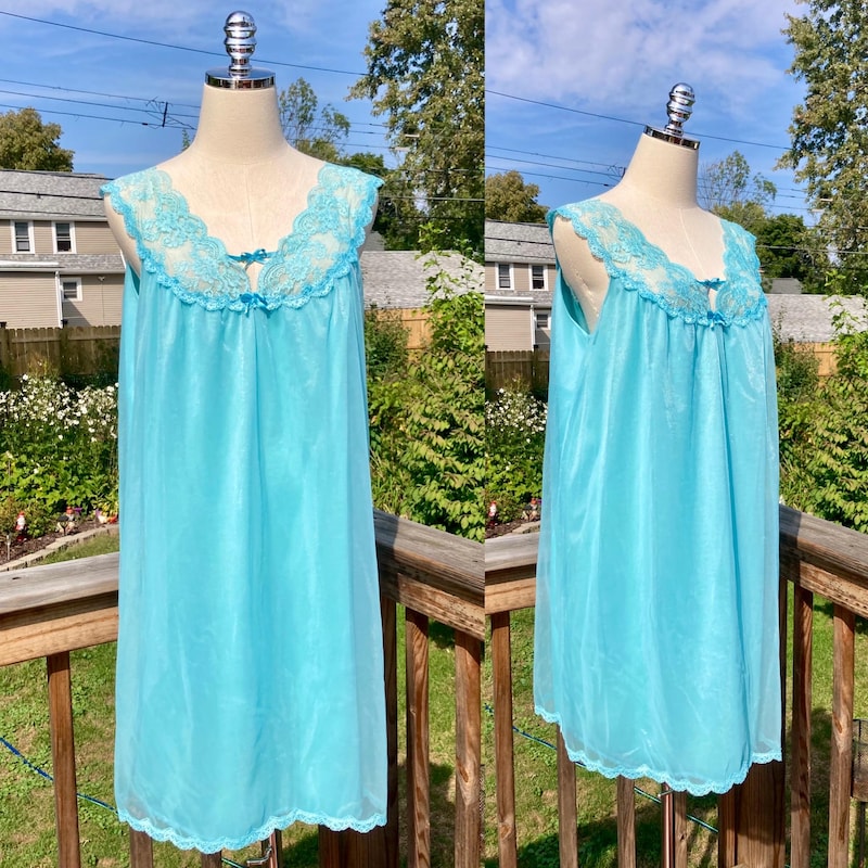 Vintage Blue Babydoll Nightie