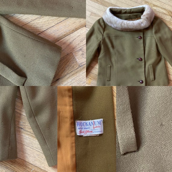 Vintage 60s Green Fur Collar Jacket / Vintage Jac… - image 9