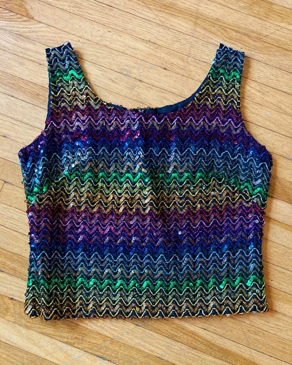 sequin 70s top