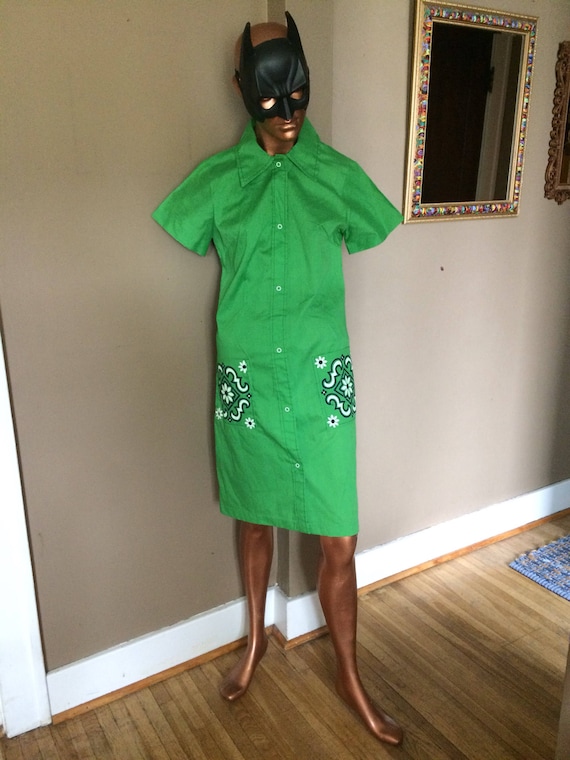 Vintage 70s Green Dress / 70s Green Dress / 1970s