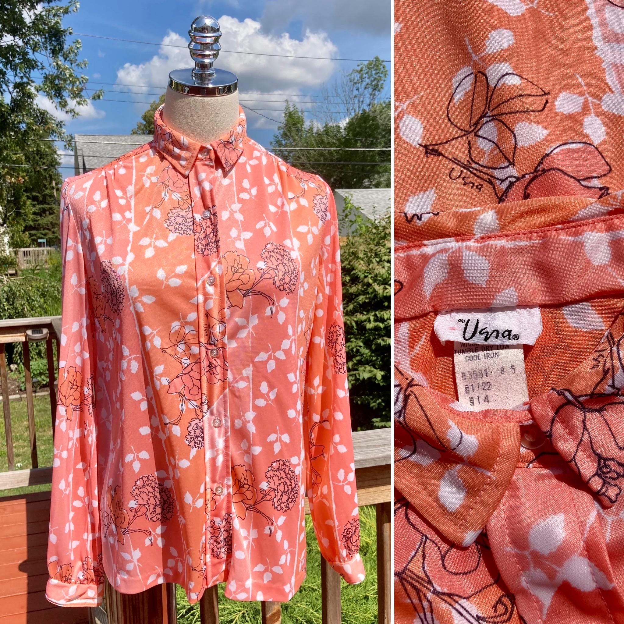 Vera Neumann 70’s シャツ トウモロコシ柄　ビンテージ　L Vera Neumann Shirt - Etsy