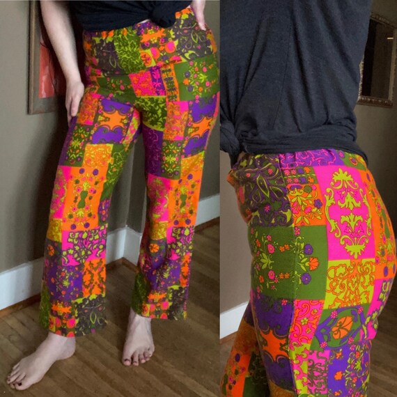 Vintage 60s Psychedelic Pants / Vintage 60s Groovy