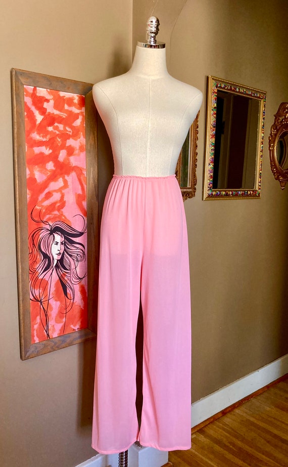 Vintage 60s Pink Nylon Kmart Pajama Set / 60s Pin… - image 9