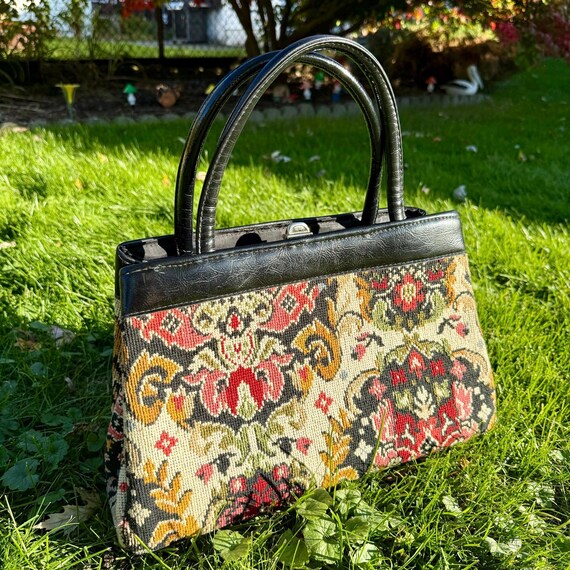 Tapestry carpet bag sale