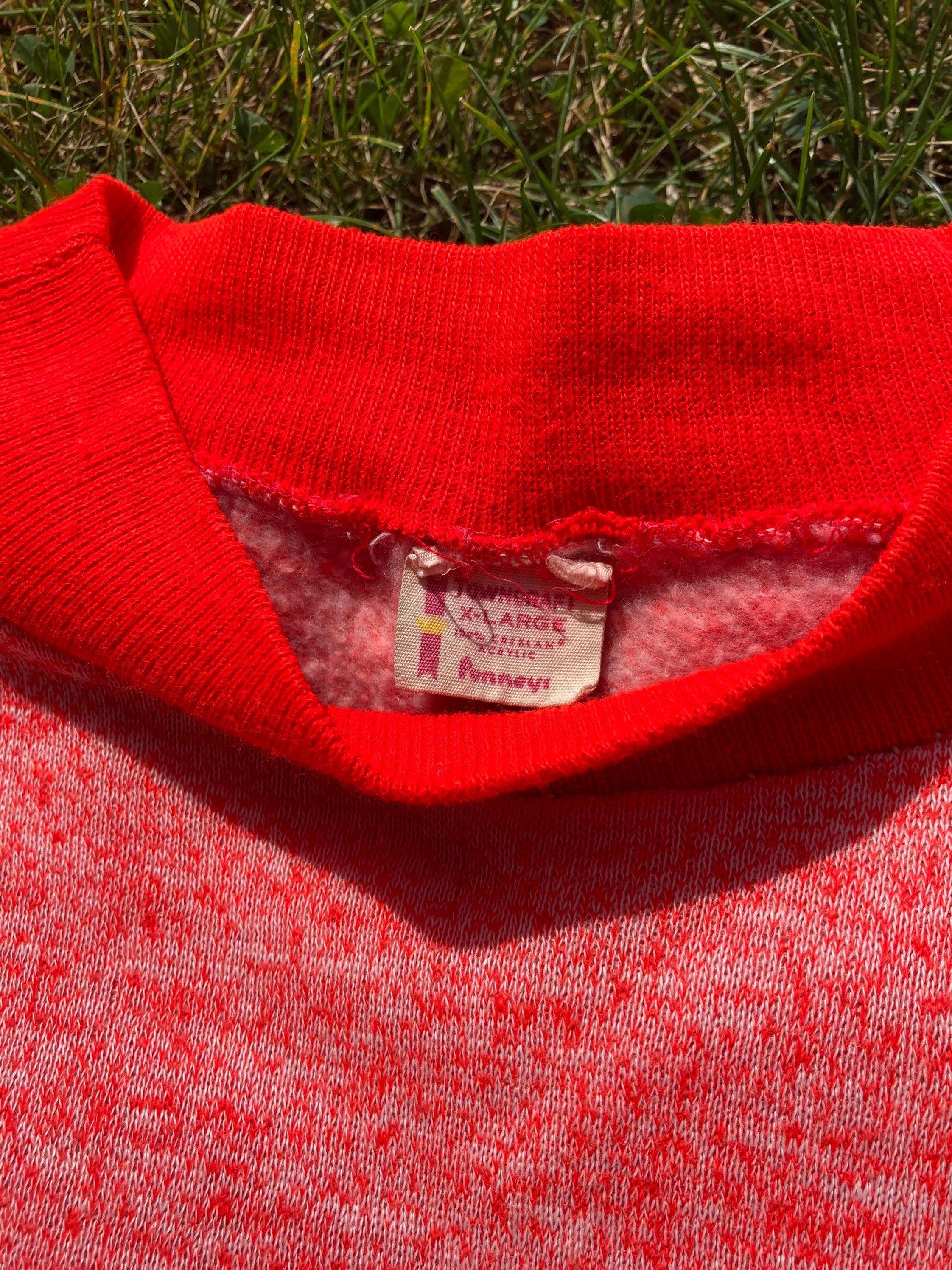 Vintage 60s Distressed Heather Red Short Sleeve Penney's
