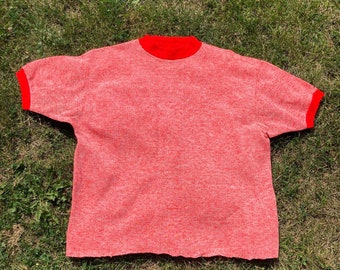 60s~70s raglan pink sweat
