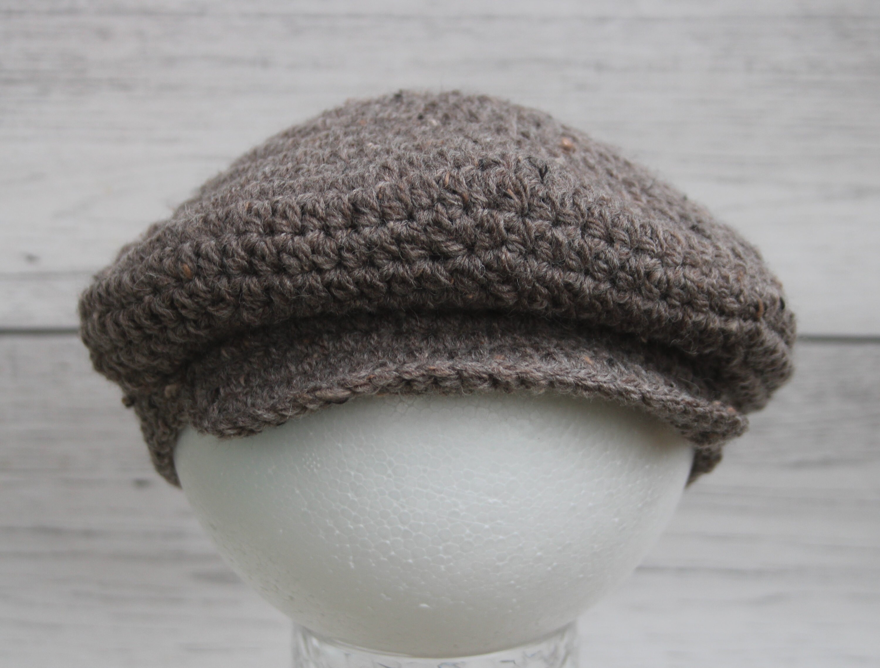 Crochet Newsboy Cap, Baby Flat Cap, Boys Scally Cap, Peaky Blinders
