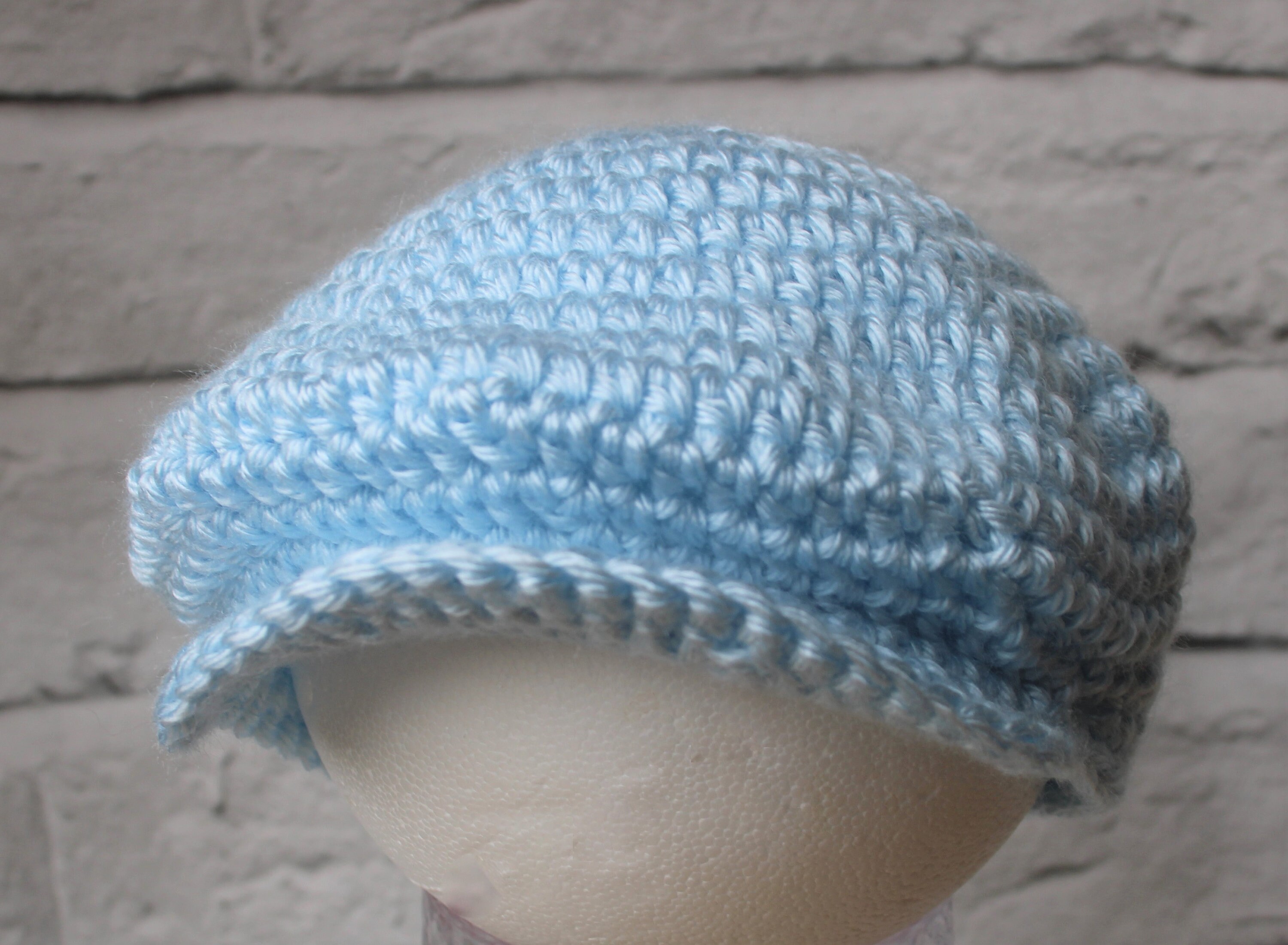 Crochet Newsboy Cap Boys Scally Cap Baby Peaky Blinders Hat Etsy