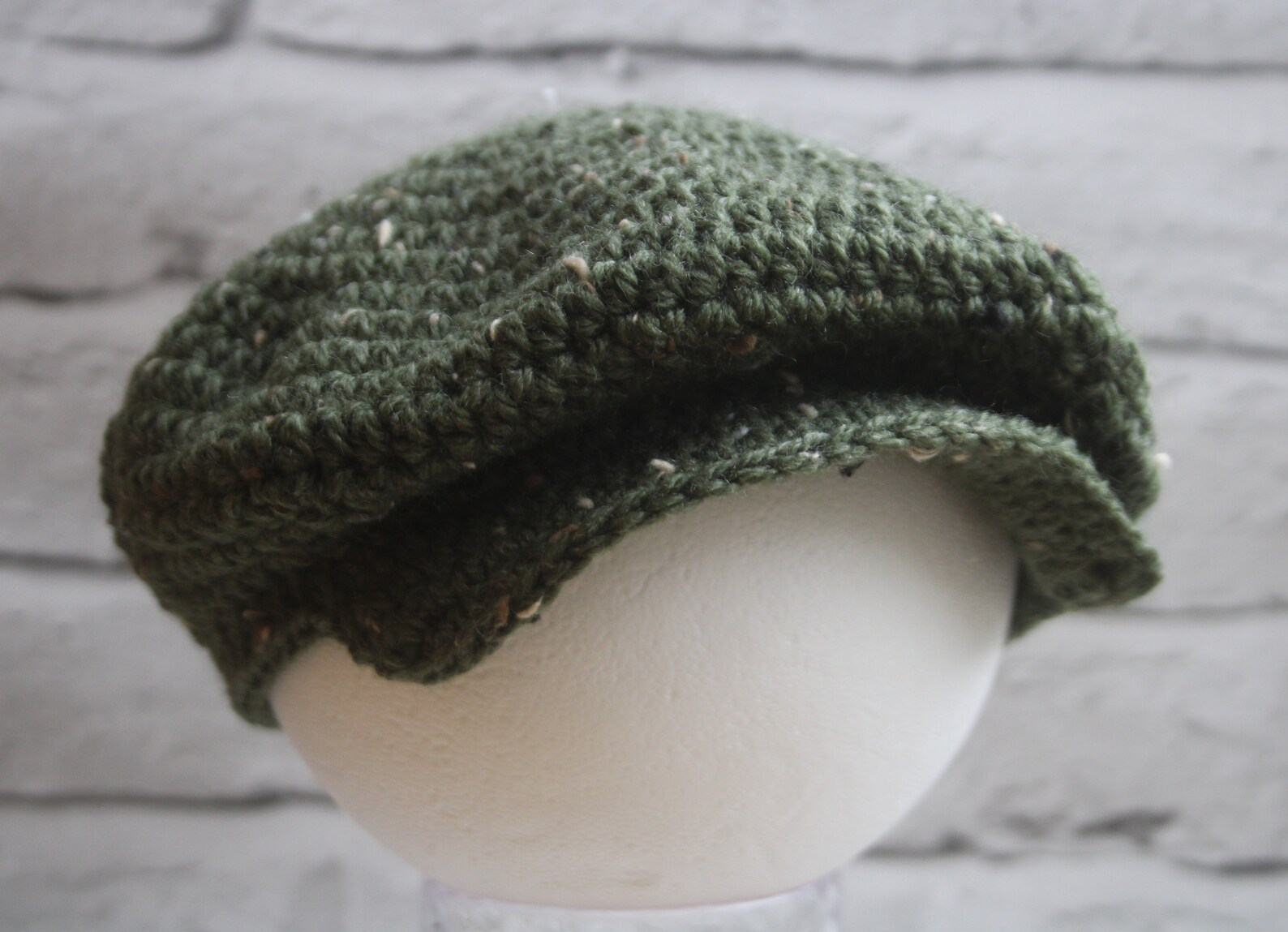 Crochet Newsboy Cap Boys Scally Cap Baby Newsboy Hat Green Etsy