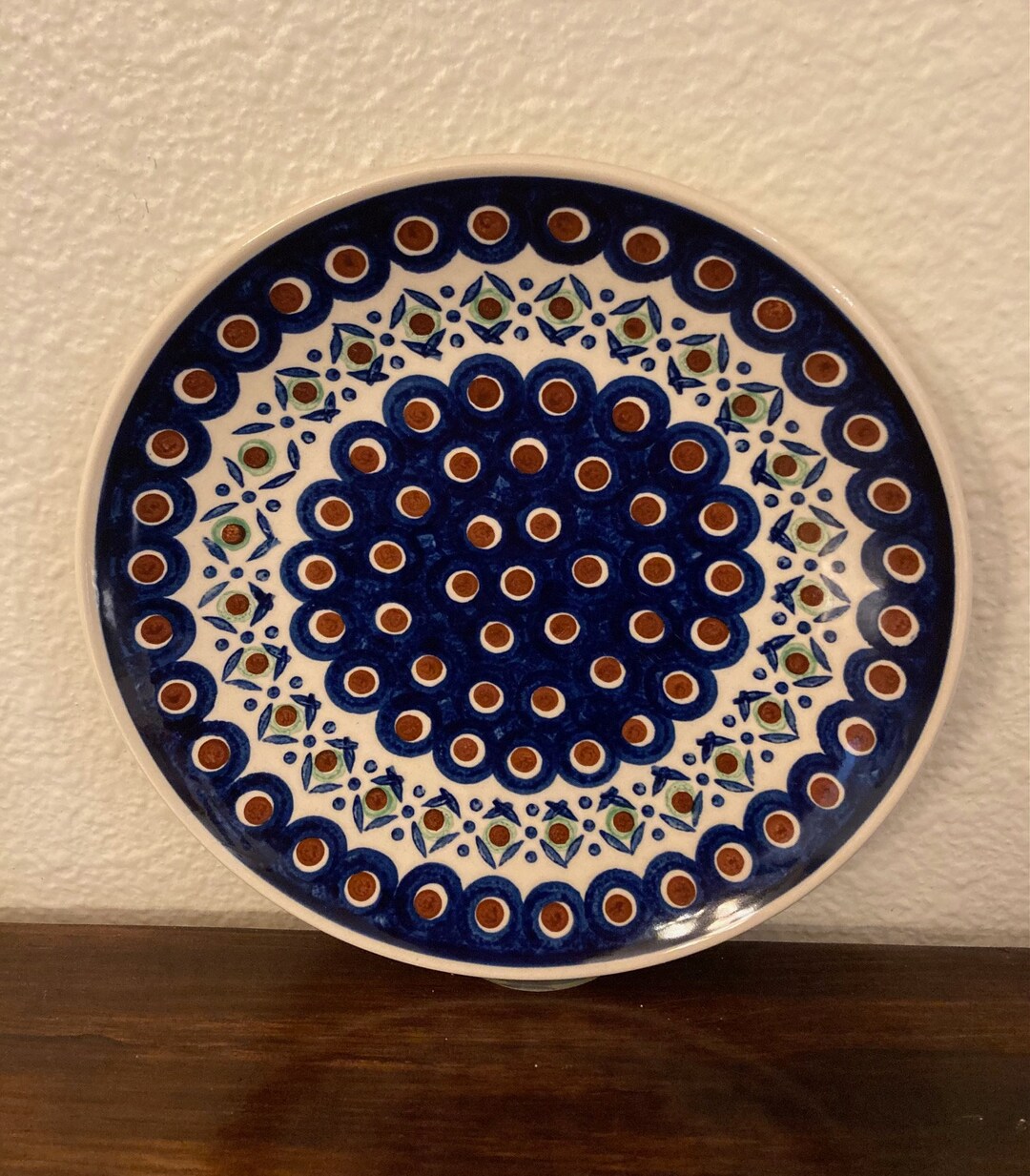 Polish Pottery Savannah Pattern Dessert Plate – 7.5 Inch, Handmade In Poland